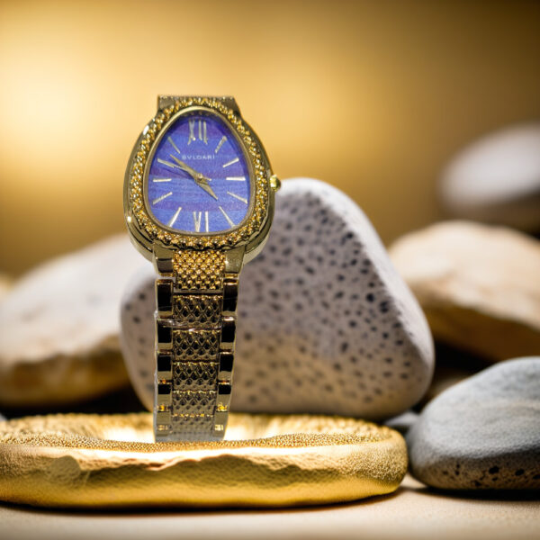 Bvlgari Golden Blue Dial Watch - Image 3