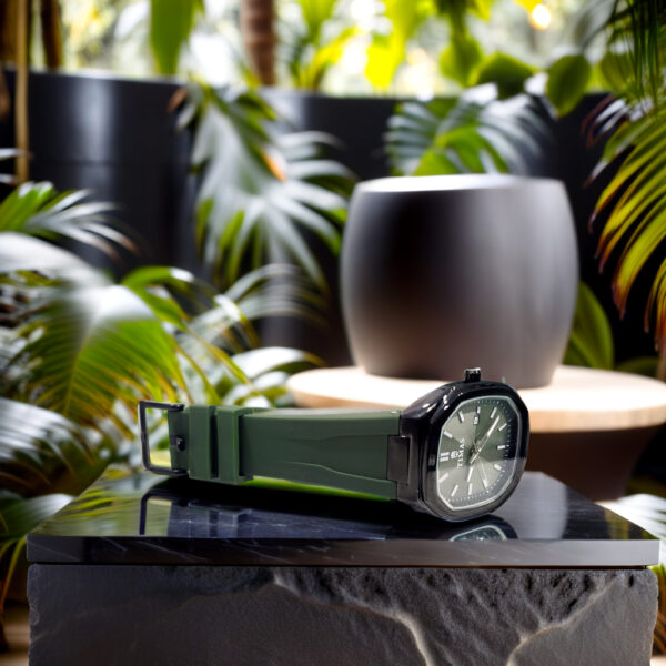 TIMAS Green Strap Watch - Image 3